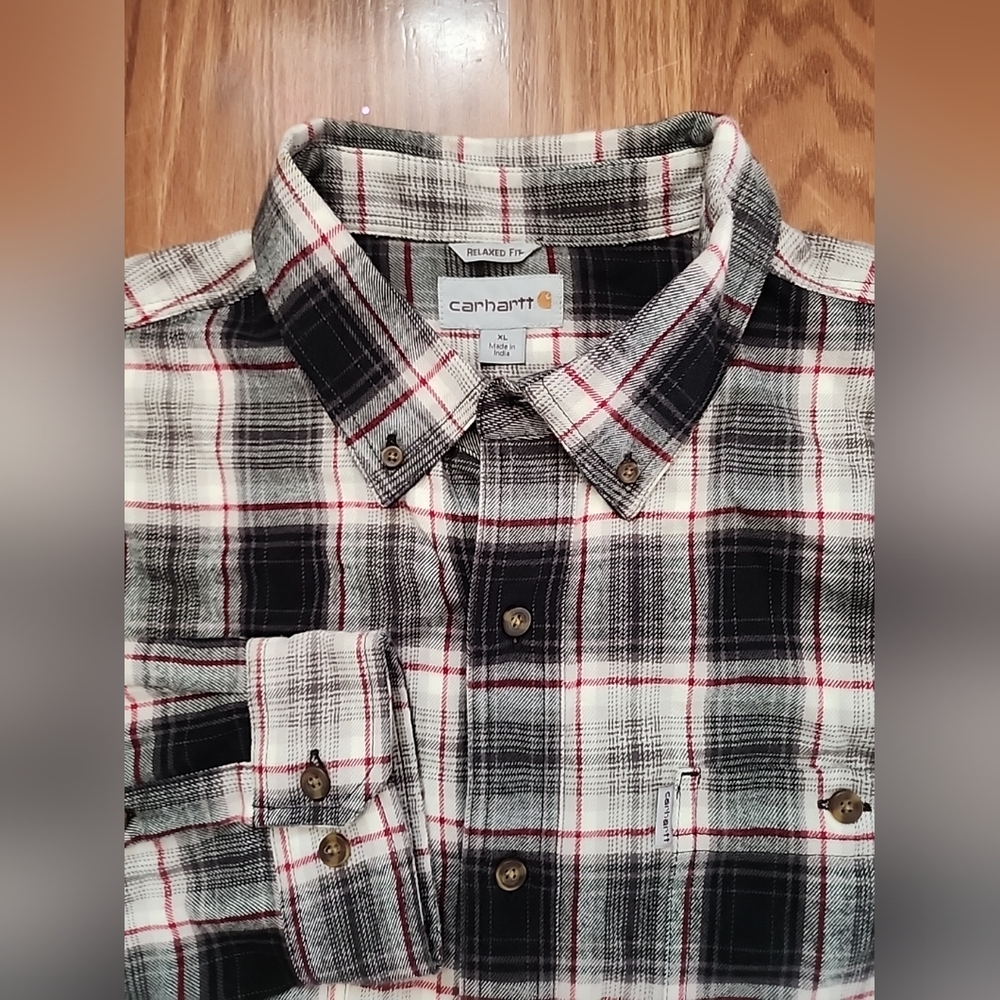 Carhartt‎ Flannet Men's Black Plaid Shirt NWOT